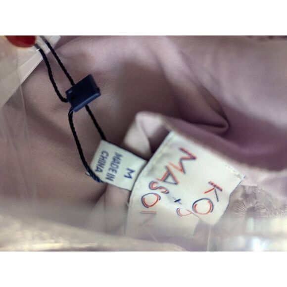 Koko + Mason eyelet lilac ruffle peplum top Medium - Picture 6 of 6